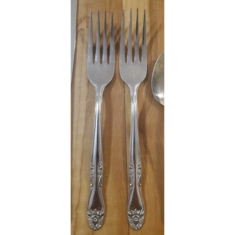 Elizabeth Stainless Japan Flatware Lot‎ Of 6 Spoon Fork Knife MCM
